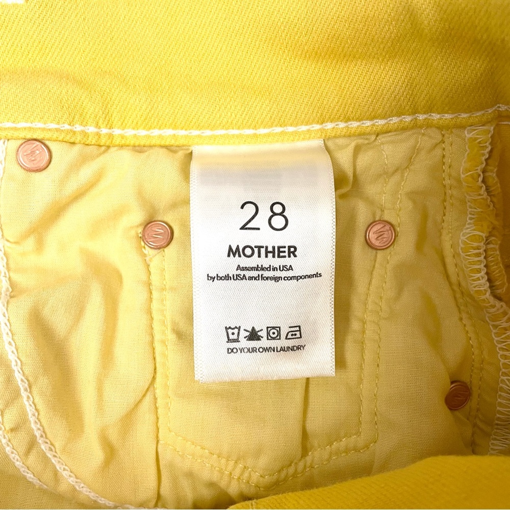 MOTHER The Tune Up Bona‎ Fide Hover Primrose Yellow Sz 28 - Picture 10 of 16